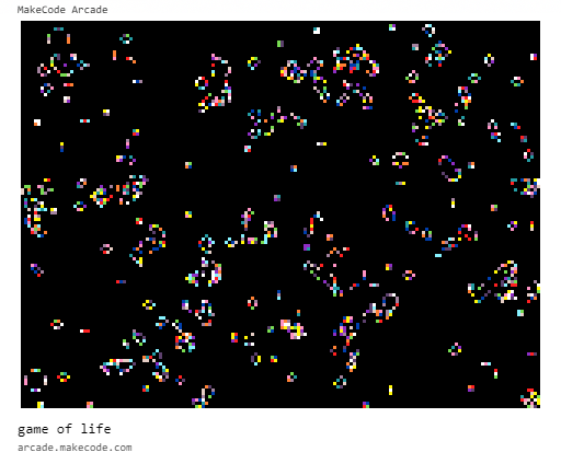 MakeCode Javascript implementation of Conway's Game of Life